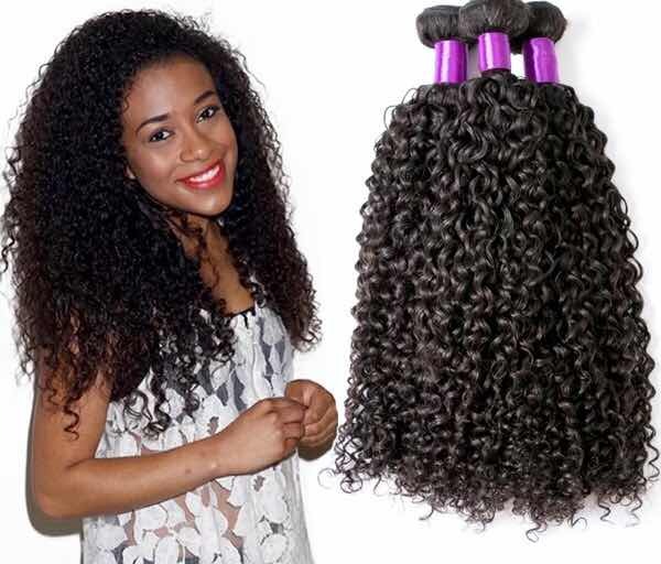 Cabelo Humano cacheado afro tamanho 40 centímetros pacote com 100 gramas